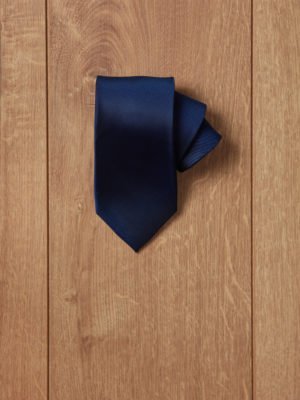 Corbata azul oscuro lisa