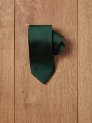 Corbata verde lisa